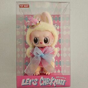 Pop Mart The Monsters Let's Checkmate Vinyl Plush Labubu Queen Pendant Hang Card